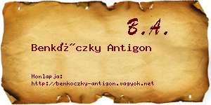 Benkóczky Antigon névjegykártya